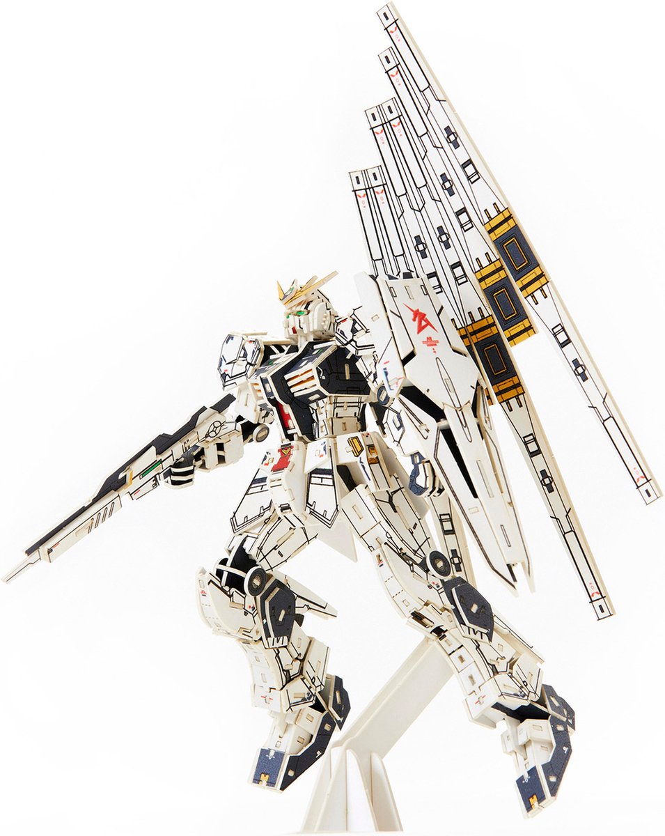 si-gu-mi PRO Mobile Suit Gundam RX-93 v Gundam | Puzzle | Anime | Puzzel | Modelbouwpakket volwassenen | 3D Papercraft | Bandai Namco